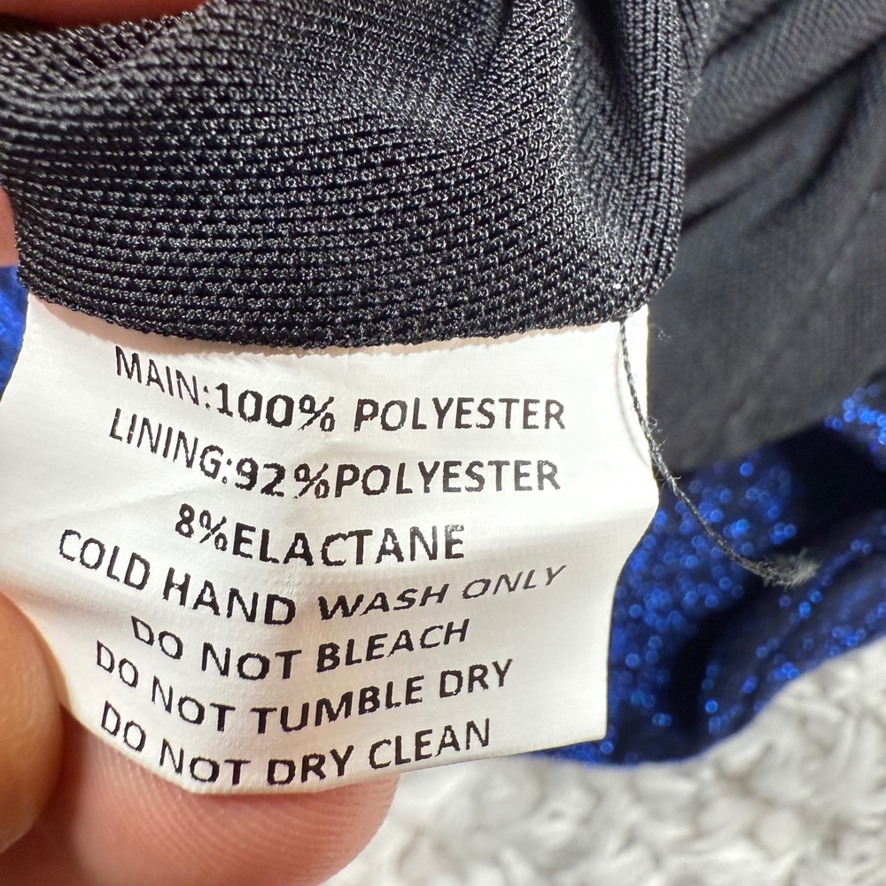 NWT Petal Pup XS Midnight Blue One Shoulder Ruched Bodycon Party Cocktail Dress - Picture 11 of 12